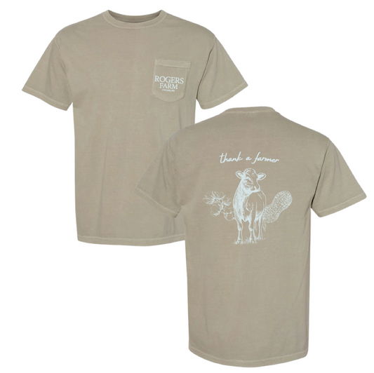 Adult - Short Sleeve Pocket T-Shirt (Sandstone)